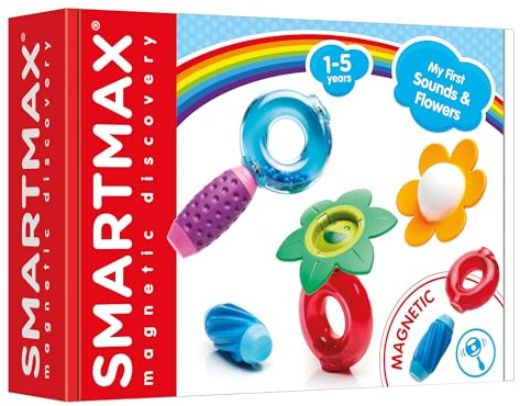SMARTMAX My First Sounds and Flowers | Kinderspielzeug, 1 Jahr bis 5, magnetisches sensorisches Spielzeug, Bausteine für Kinder, Spielzeug mit magnetischen Bausteinen