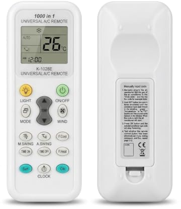 Mando Universal Aire Acondicionado K-1028E 1000 en 1 | A/C Control Remoto LCD Digital