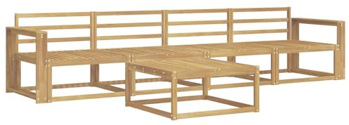 vidaXL Outdoor-Sofagarnitur 5 pcs Weiß 79 x 79 x 37 cm, Outdoor-Sofa-Set, modernes Gartenmöbel, modulare Sitzgruppe für Komfortables Entspannen im Freien