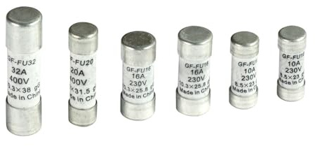GEFOM Lot de 6 Fusibles domestiques sans voyants 10/16/20/32 A