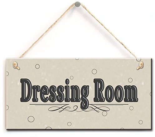 zhongfei Country Style Door Sign- Dressing Room, Home Decorative Door Sign Plaque (5 X 10)