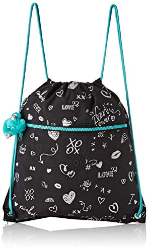 Kipling SUPERTABOO Kinder-Sporttasche, 45 cm, 15 Liter, Girl Doodle