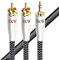 SKW High-end Cable Jack a 2 RCA, Conductor Interior de Cobre/Plata Jack a RCA Cable Audio 3,5mm para PC, tablet, MP3, amplificador, coche, altavoces -2M