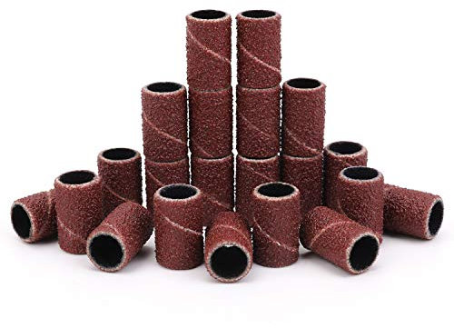 MWOOT 100 Unidades/Set Bandas de Lijado para Lima de Uñas Eléctrica,120# Círculo de Arena Brocas de Recambio de Bandas de Lijado para Manicura Pedicura Uñas Taladro Máquina