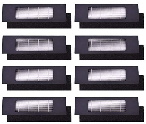 Neutop High Efficiency Filter Sets Replacement Compatible with Ecovacs Deebot OZMO 920, 950, T5, T8, T8 AIVI/Pure, T9, T9 AIVI, N7, N8, N8+, N10 Plus, Robot Vacuums, 8-Pack.