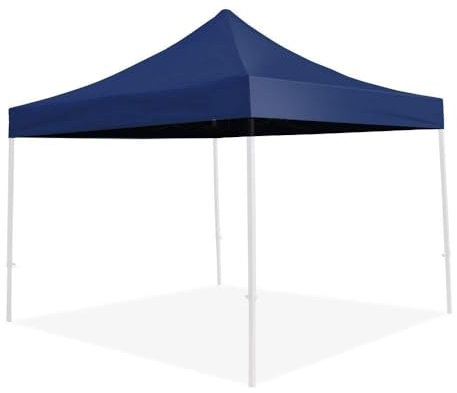 TERRE JARDIN - Toit de Rechange Tonnelle de Jardin Exterieur, Pliable, 3 x 3 m, Bleu, Professionnel – Pergola Jardin Exterieur, Imperméable 250 g/m², Anti UV - Réceptions, Marchés, Camping - - Bleu