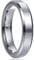 Cloyo Wolfram Ring Eheringe Silber Verlobungsringe Herren Partnerringe Ring Mann Schlicht Polierter 4mm Größe 49.3 (15.7)