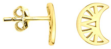 SOFIA MILANI - Damen Ohrringe 925 Silber - vergoldet/golden - Mond Ohrstecker - 20893