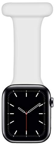 COHOLL Schwesternuhr Fob für Apple Watch 38/40/41/42/44/45mm Infektionskontrolle Design Pin Fob für Krankenschwester Silikon Brosche Krankenschwester Ärzte für iWatch Series SE/8/7/6/5/4/3/2/1
