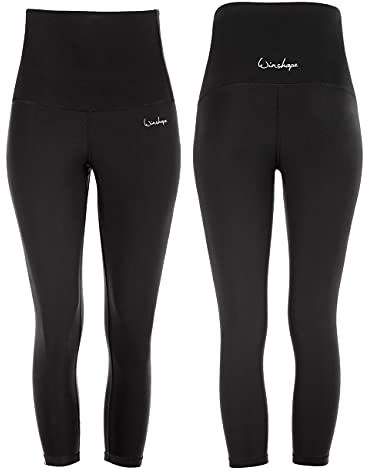 WINSHAPE Damen Functional Power Shape 7/8-tights „high Waist“ Hwl302, Schwarz, Slim Style Leggings, Schwarz, XXL EU