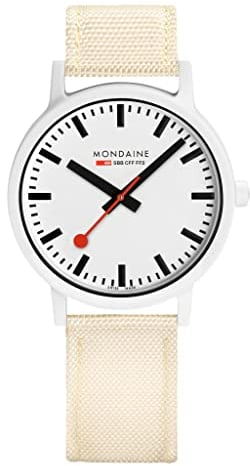 Mondaine Herren Analog Quartz Uhr mit NATO-Textilarmband Armband MS141111LT
