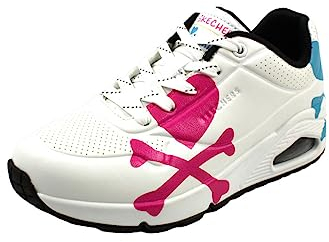 Skechers Damen UNO-Crossing Hearts Sneaker, weiß, 39 EU