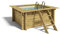 Paradies Pool® Holzpool Lulu Einzelbecken inkl. Zubehör, Edelstahlleiter Tiefbecken, Folie Sand mit 0,8mm Stärke, Viereck-Pool, 200 x 200 x 104, Menge: 1 Stück