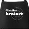 MoonWorks® Grill-Schürze Küchenschürze mit Name Wunschname Bratort Tatort grillen kochen Baumwoll-Schürze 1 schwarz Herren