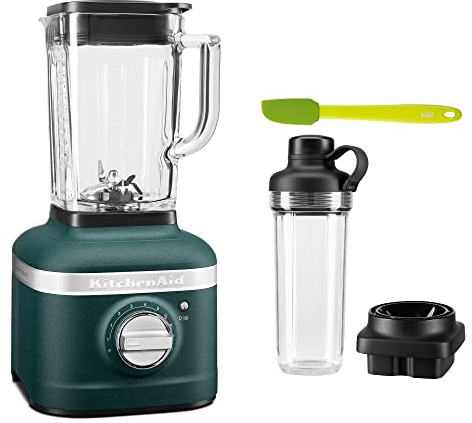 Kitchenaid Artisan Standmixer-Starter-Set K400 (5KSB4026EPP) - inkl. Mixbehälter-Set 500ml (5KSB2030PJB), Mini-Teigschaber