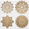 MWOOT 4 Stück Groß Mandala Schablonen Stencils Set, Wiederverwendbares DIY Malerei Vorlage Zubehör, Blume Handwerk Schablone zum Malen an der Wand Boden Fliese Kissen Dekoration (30x30CM)