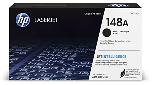 HP 148A Black LaserJet Toner Cartridge | This Cartridge Works LaserJet Pro 4001, MFP 4101 | W1480A