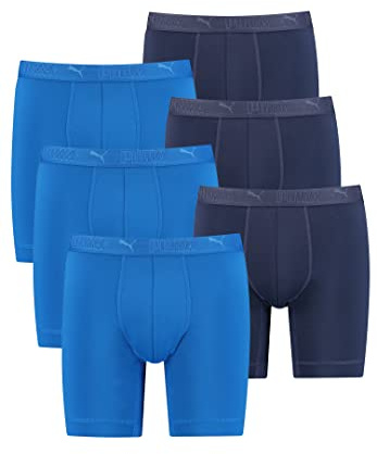 PUMA Lange Boxershorts Herren 6er Pack Sport Mikrofaser + elastisch/Funktionsunterhosen Männer (S - XL)