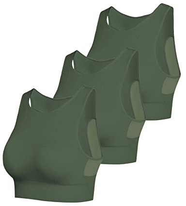 Dasongff Reggiseni Sportivi per Donna Reggiseno Sportivo in Rete Canotta Reggiseni Yoga Imbottiti Top da Allenamento Abbigliamento Pallavolo