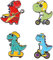 Lot de 4 épingles en émail pour sacs à dos, Kawaii Pins, Patte dinosaure drôle en alliage pour hommes, femmes, garçons, filles,chapeaux cool, vestes, vêtements broches