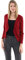 Malito - Damen Blazer Langarm - unifarbener Jerseyblazer - Kurze Basic Jacke - Sweatblazer mit Reißverschluss - Tasche - tailliertes Sakko 6040 (Bordeaux | Größe M)