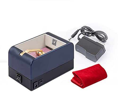 Concessionnaire de cartes automatique à 2 étages, mini machine à diviser les cartes rotatives à 360 ° avec nappe de poker, batteur de cartes à jouer électrique portable pour la maison, adapté au jeu d