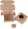 LetCart Braune Geschenkboxen – 10 Stück Kleine Kraftpapierboxen mit Vierblättriges Kleeblatt Kraft Geschenkbox für Seife Party Geschenk Hochzeit Gastgeschenke
