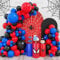 Red Blue Black Balloon Arch Garland Kit, 101 Pcs Matte Red Black and Royal Blue Latex Balloon Garland Set for Boys Kids Man Halloween Cool Spider Theme Party Birthday Graduation Party Decorations