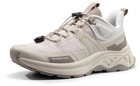 NORTIV 8 Scarpe da Trekking da Donna Stivali da Montagna Trekking Caccia Sneakers Antiscivolo Leggero Esterno Traspirante Leggero,Size 38,Cachi,SNHS239W