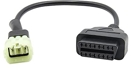 Baceyong 1pc Motorrad OBD 6Pin Adapterkabel Kabel, 6 Pin auf 16 PIN Adapter Kompatibel mit K-TM 6Pin Motorrad