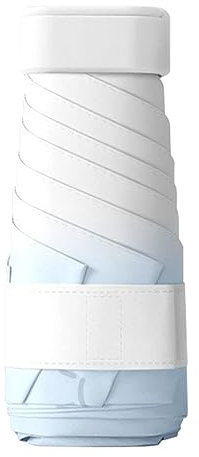 mingchengheng Parapluie parasol, Petit parasol UV, Parapluie UV plat pliable ultra léger coupe-vent à séchage rapide pour faire du shopping, en plein air