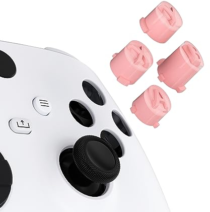 eXtremeRate Tasti ABXY Ricambio per Xbox Series X S Controller,Pulsanti Frontali A B X Y per Xbox One S X/Elite V1/Elite Series 2 Controller-Rosso Pallido