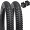 YunSCM 2PCS Plegable 18 Pulgada Neumáticos 18x2.125 ETRTO 57-355 más 2PCS 18 Pulgada Cámara de Aire AV32mm Valve Compatible Bike 18x2.10 18x2.125 18x2.25 Neumáticos and Cámara de Aire