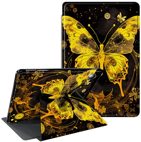 CGFGHHUY Schutzhülle für iPad 9. Generation 2021 für iPad 8. / 7. Generation, Hülle für iPad 10.2, 360 Grad drehbarer Ständer, Schutzhülle mit automatischer Schlaf- und Weckfunktion, goldener