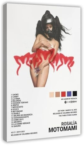 Sänger ROSALíA MOTOMAMI Albumcover Leinwand Poster Schlafzimmer Dekor Sport Landschaft Büro Zimmer Dekor Geschenk Rahmenstil 60 x 90 cm