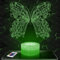 Nachttischlampe - Touch-Nachtlicht Schmetterling Tier 3D-LED-Lampe Illusion, Geschenkidee Weihnachten Geburtstag Junge und Mädchen Nachttischlampe Kinder- oder Erwachsenenzimmer