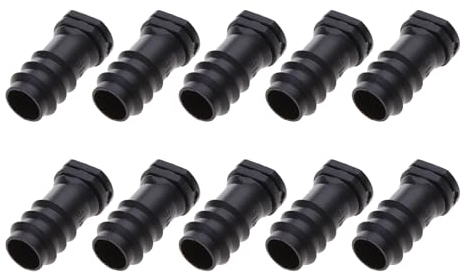 Avejjbaey Lot de 10 embouts S pour tuyau d'irrigation goutte à goutte de 16 mm, accessoire d'irrigation de jardin, adaptateur d'extrémité s pour tuyau