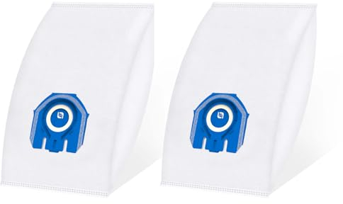 WAIKAS Sacs Aspirateur 3D Efficiency, Pack de 2 Sacs, Sacs d'aspirateur Compatible avec Miele FJM/GN, Classique C2, Complet C3, Bleu