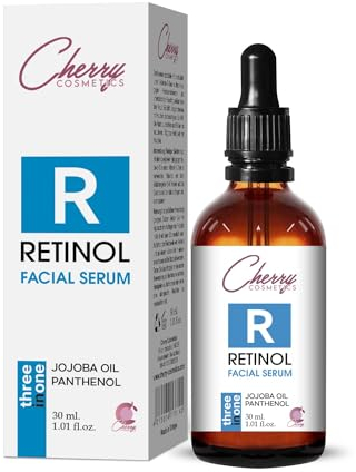 Veganes Retinol Serum fürs Gesicht – Anti-Aging Serum mit Hyaluron, Vitamin E & Aloe Vera gegen Falten, Altersflecken, Pigmentflecken, feine Linien – Anti-Faltenpflege – fürs microneedling geeignet.