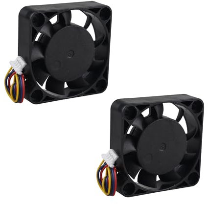 ZDE 2PCS 4010 PWM Cooling Fan 40x40x10mm Speed Adjustment Heatsink Cooler for Raspberry Pi 5 4GB/8GB