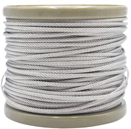 IkErna Wire Cable 7X7 Strand Core, 50M Length Cable, for Outdoor, Yard/Diameter 4Mm