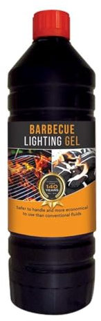 1 L BBQ Lighter Fluid Premium BBQ Lighting Gel, Easy Ignite, Odorless, Safe for Grilling & Cooking (1)