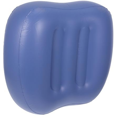 COLLBATH Inflatable Bath Tub Cushion Spa Neck Pillow Suction Cups Waterproof Booster Seat for Adults PVC Grey