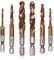 Litorange 6 Pcs 6542 HSS Drill & Taps Bit Set with Cobalt Coating, Screw Tapping Threading Tools in Sizes M3-M10 with 6 mm Hex Shank, Suitable for Professional and Difficult Tapping