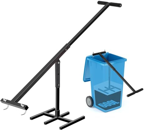 Müllpresse Abfallverdichter Müllpresse platzsparend in Mülltonne Mülleimer Haushaltsmüllpresse, Manuell, Müllverdichter, Müllpresse für Zuhause,Nicht-Kontakt Müllpresse für 120L-660L Tonnen Schwarz