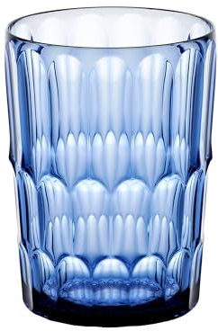 Guzzini - Vanity, vaso alto, decoración 2, azul denim, en SAN Bio-based y SMMA Bio-based - AGUA