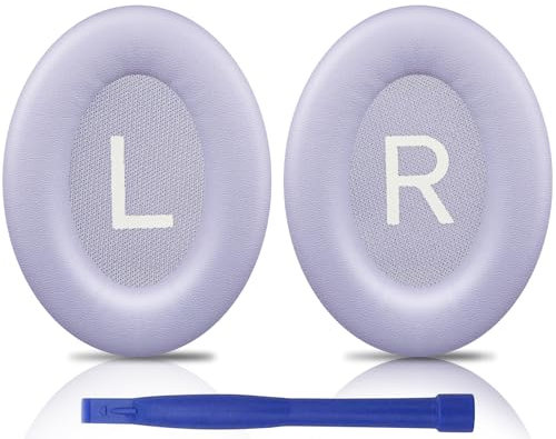 SOULWIT Earpads Replacement for Bose QuietComfort 45 (QC45)/QuietComfort SE (QC SE)/New Quiet Comfort Wireless Over-Ear Headphones, Ear Pads Cushions with Softer Protein Leather - Chilled Lilac