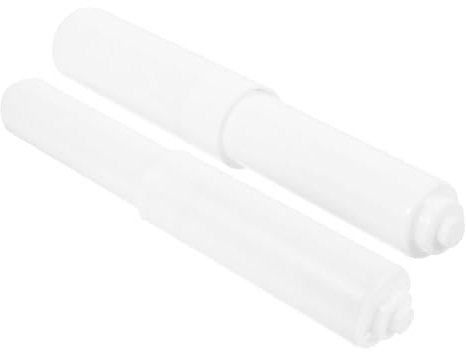 HOMSFOU 2 Stück Scharnierhalterung aus Karton toulettenpapieraufbewahrung toilettenpapier Spender Einheit Dual Inhaber Papierrollenhalter für Hotels Papierrolle für Badezimmer Plastik Weiß