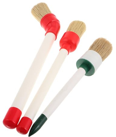 Alipis Brosse De Pneu Pinceau D’Application De Graisse pour Montage De Pneus Tête Ronde Et Brosse Inclinée Lot De 3 pour Nettoyage des Roues De Vélos Motos Et Voitures