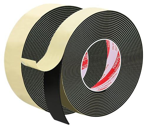 2 Stück Filzband Selbstklebend(5M*2.5 cm), Frei zu Zerlegen und Anzupassen für Filz Selbstklebend, Breiter Filzband mit Starkem Kleber, für Möbelgleiter, Kratzschutz Schalldämmung(Schwarz)